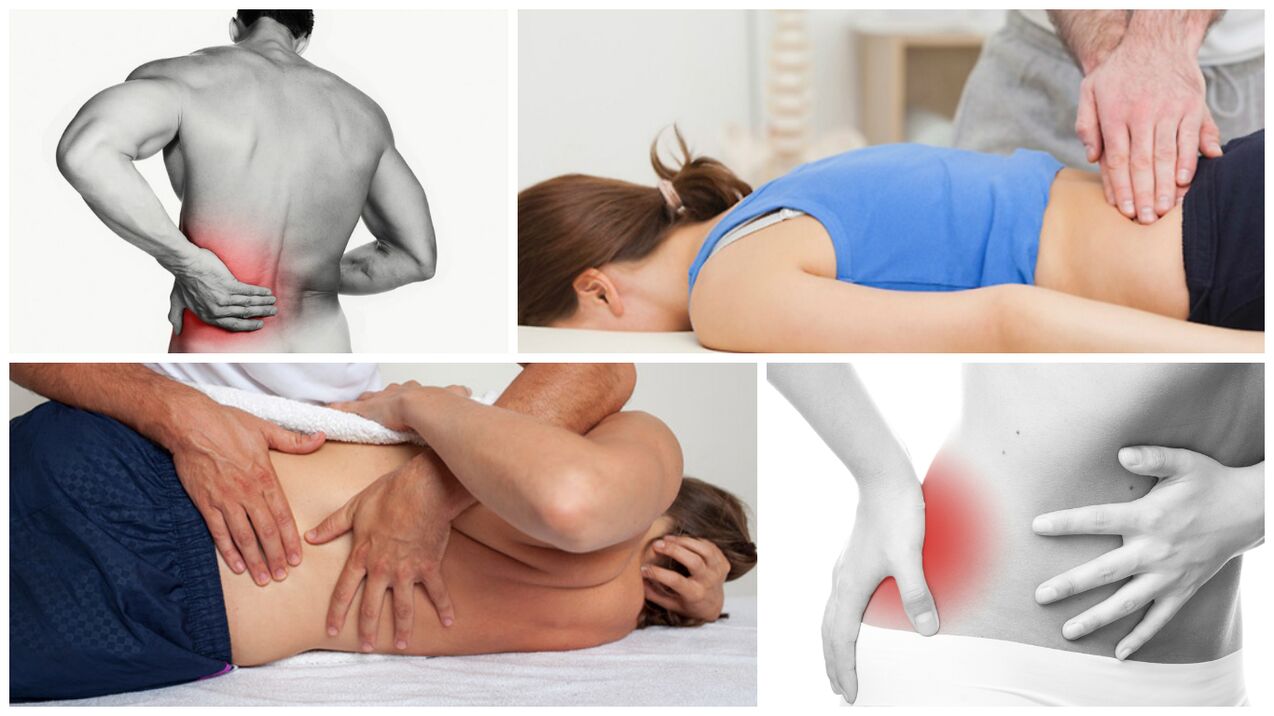 dolor en la región lumbar