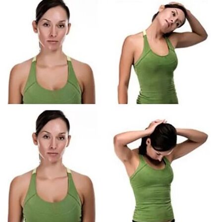 Ejercicios para el tratamiento de la osteocondrosis cervical.